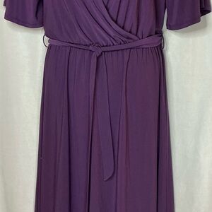 Chic Purple Wrap Dress